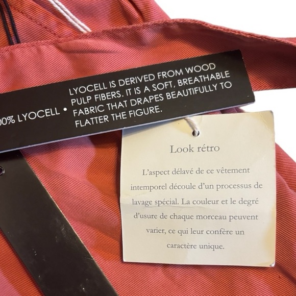 NWT Nicole Miller New York Coral Lyocell Retro Look Skirt -XS - Picture 6 of 7